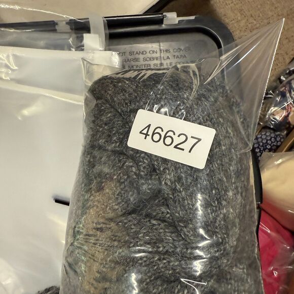 Asos Sweater Pullover Women L Large Gray Knit Wool V-Neck Long Sleeve Casual - Picture 7 of 7